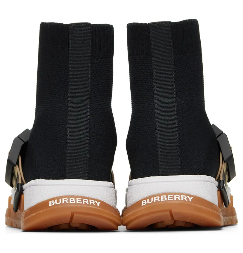 Burberry Kids Buckled Strap Union Sock Sneakers (8041008) (2)