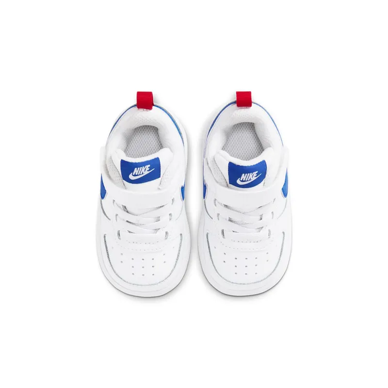 Nike Court Borough Low 2 White Pacific Blue (TD) White/University Red/Gum Light Brown (BQ5453-109)