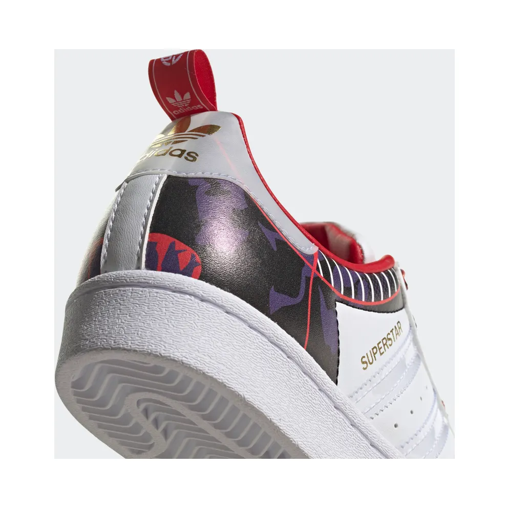 Adidas Superstar J ‘Chinese New Year – Year Of The Ox Camo’ Cloud White/Cloud White/Scarlet (GZ7350)