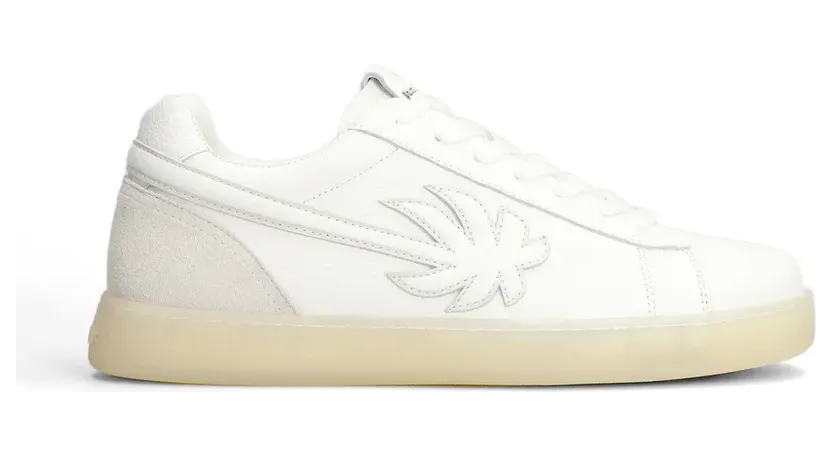 Palm Angels Palm Tennis Lea mit Baum-Patch “White” (PMIA111S26LEA002)