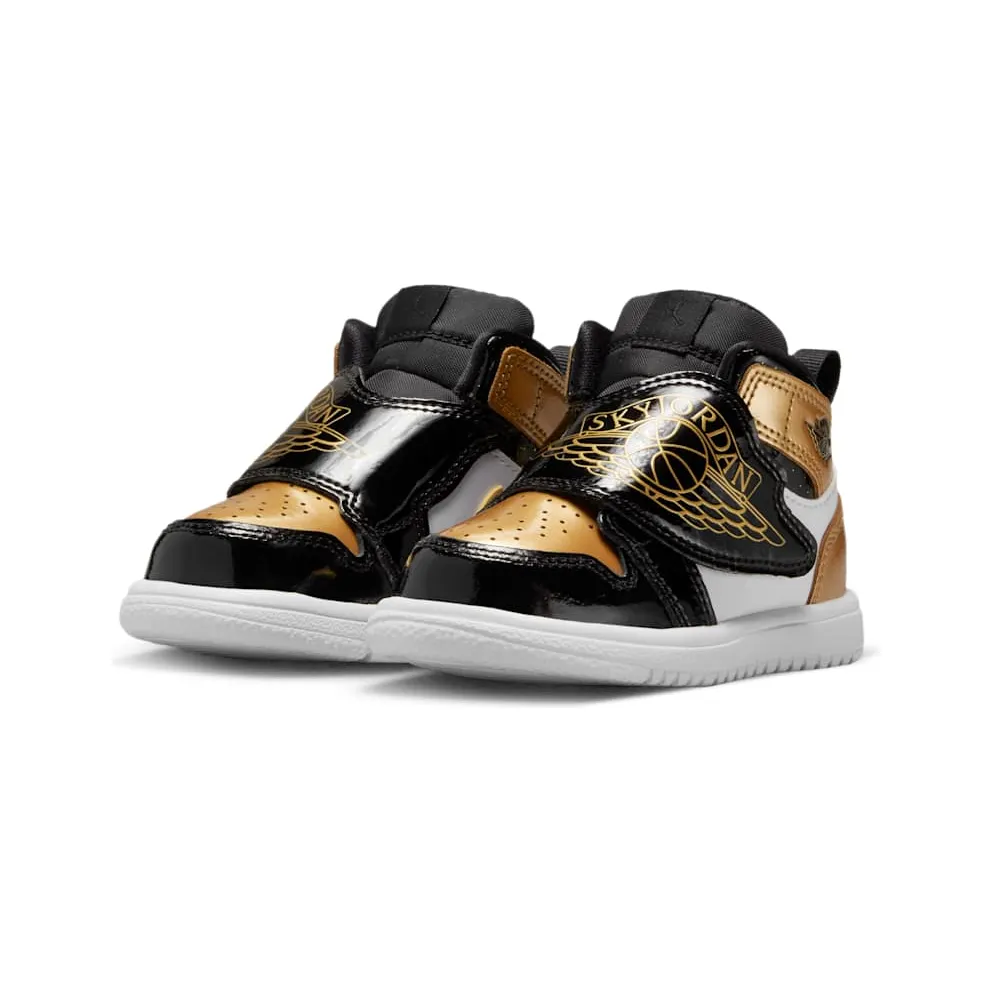 Sky Jordan 1 Mid Black Metallic Gold White (DV6068-071)