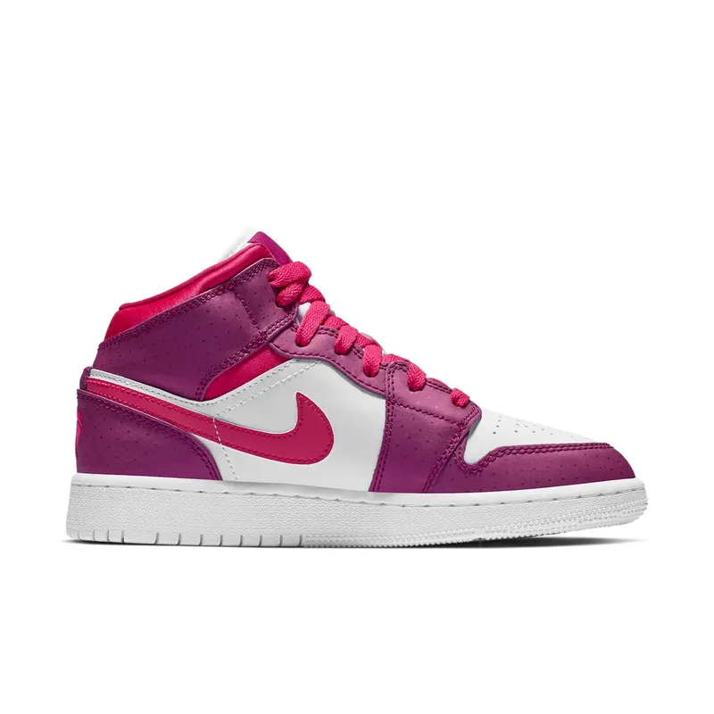Jordan 1 Mid True Berry Rush Pink (GS) True Berry/Rush Pink-White (555112-661)