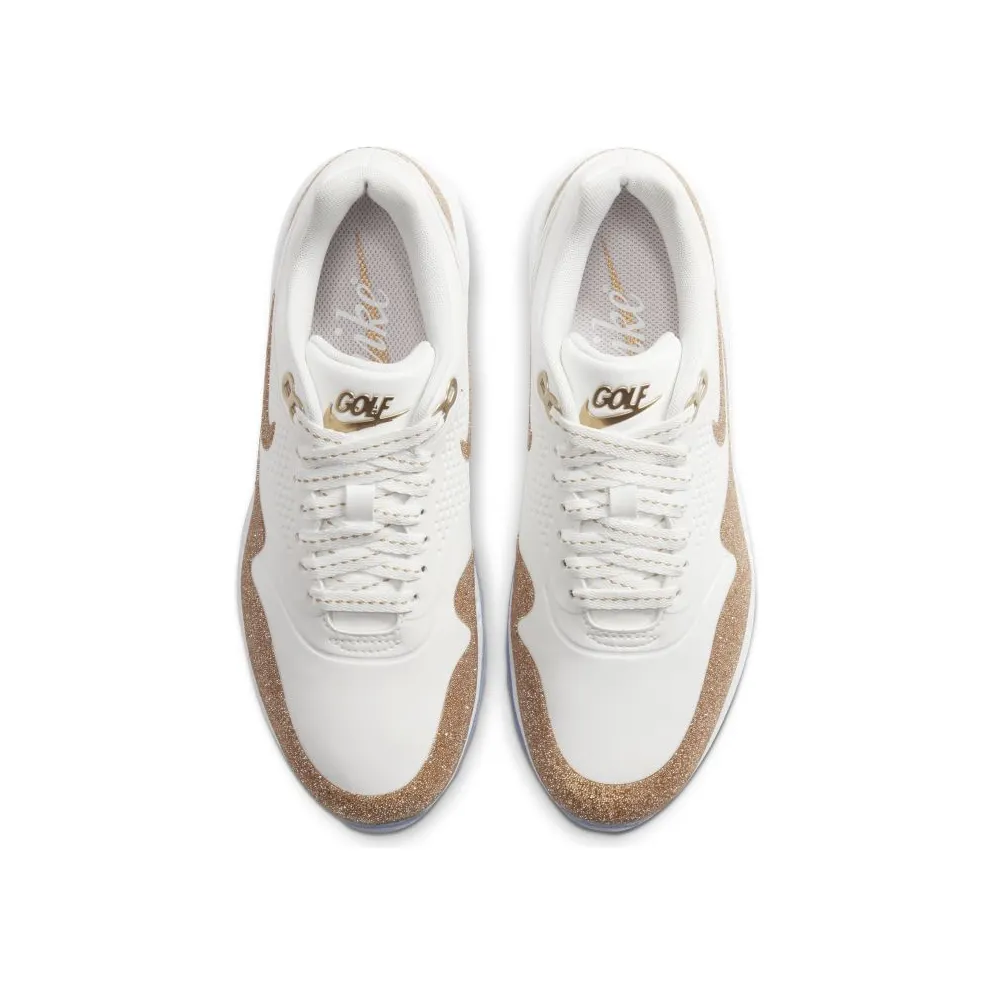 Nike Air Max 1 Golf Swarovski (W) Summit White/White-Metallic Gold (BV0658-111)