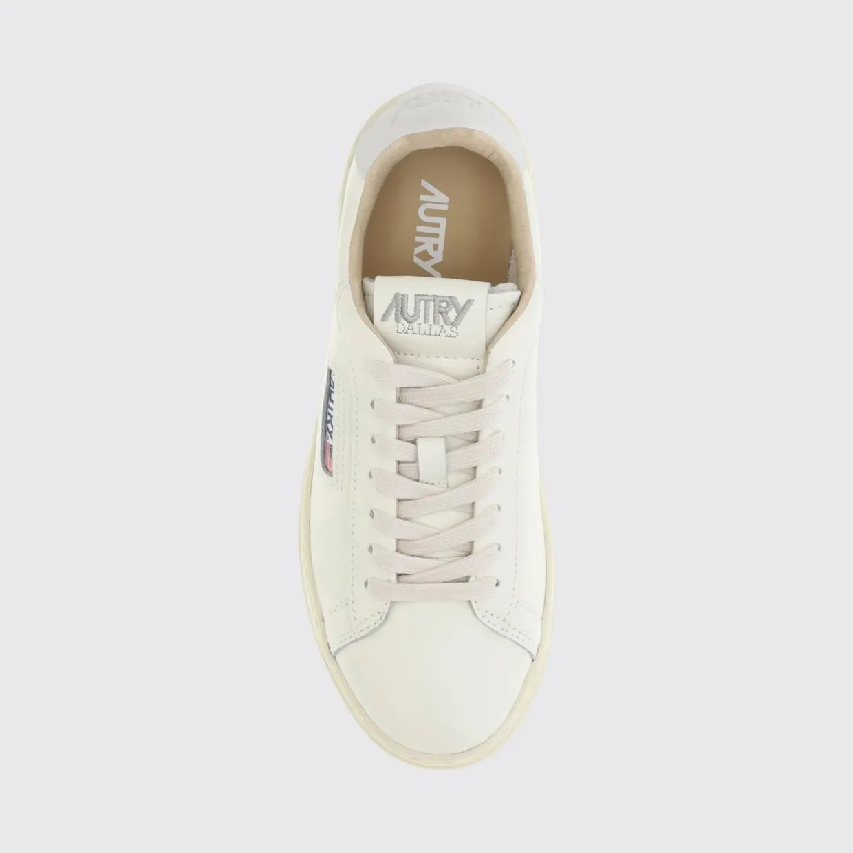 Autry Dallas Low Bicolour Calfskin Leather Trainers with Padded Low-Top Ankle White 2 (ADLWMR01) (3)