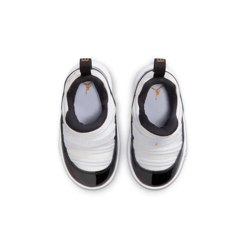 Jordan 11 Retro Little Flex White Black Metallic Gold (BQ7102-170)