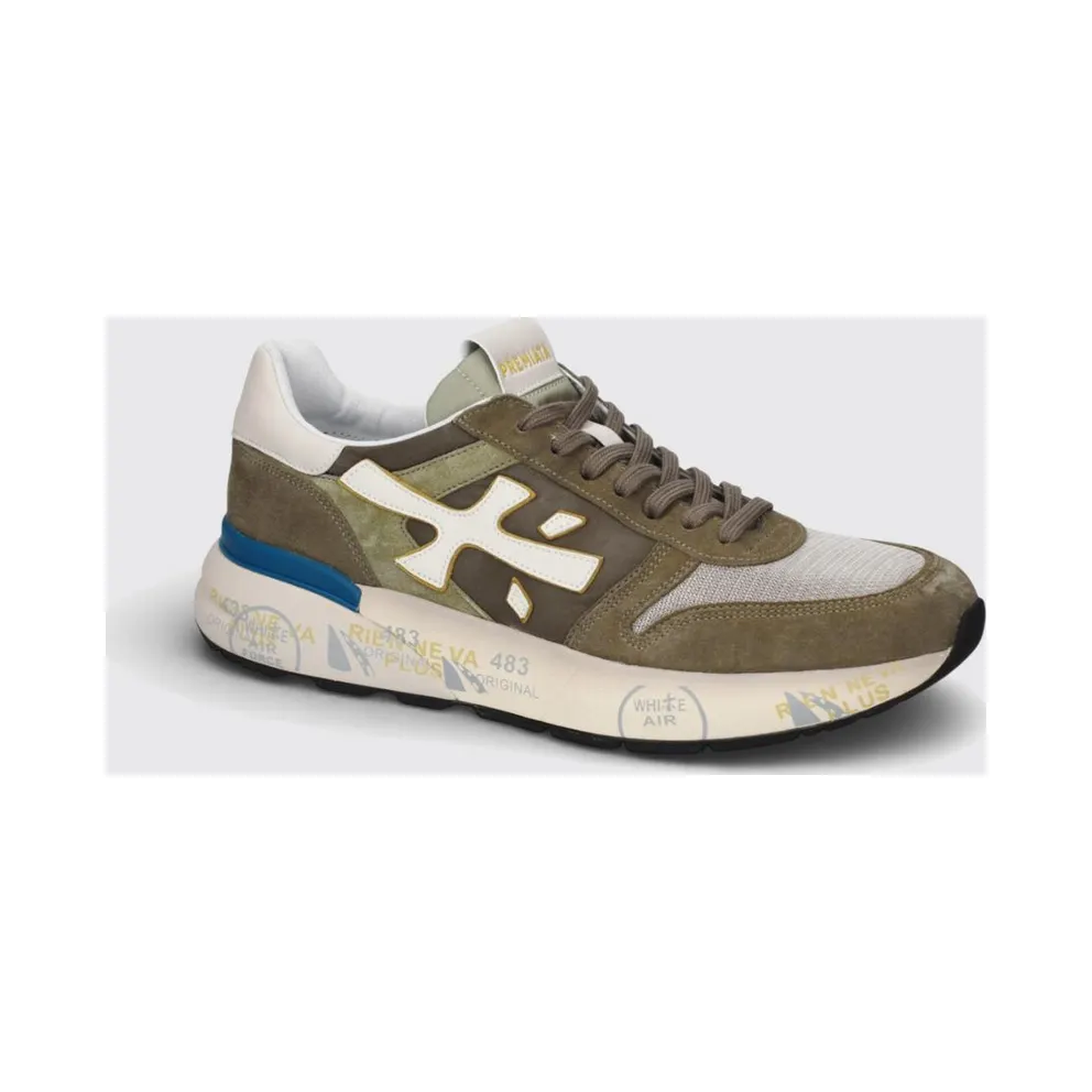 Premiata Mick Suede and Nylon Green (MICK8086)