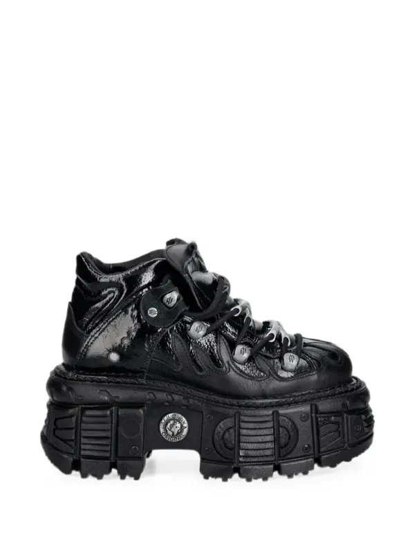NEW ROCK Metallic- mit dicker Sohle – Black (MMET031C3)