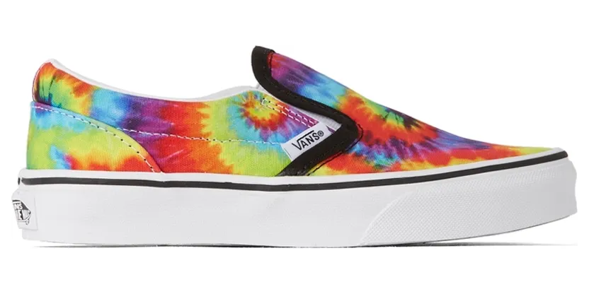 Vans Kids Multicolor Tie-Dye Classic Slip-On Big Kids Sneakers (J VN0A4UH899E)