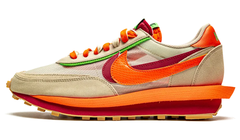 Nike x sacai Clot LDWaffle Kiss of Death Net Orange Blaze (DH1347-100)