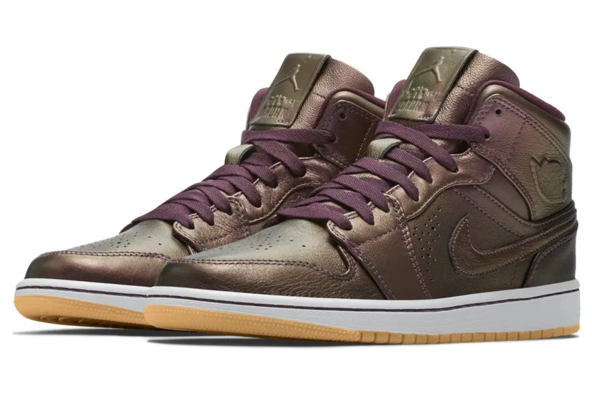 Jordan 1 Mid Nouveau Deep Burgundy Gum