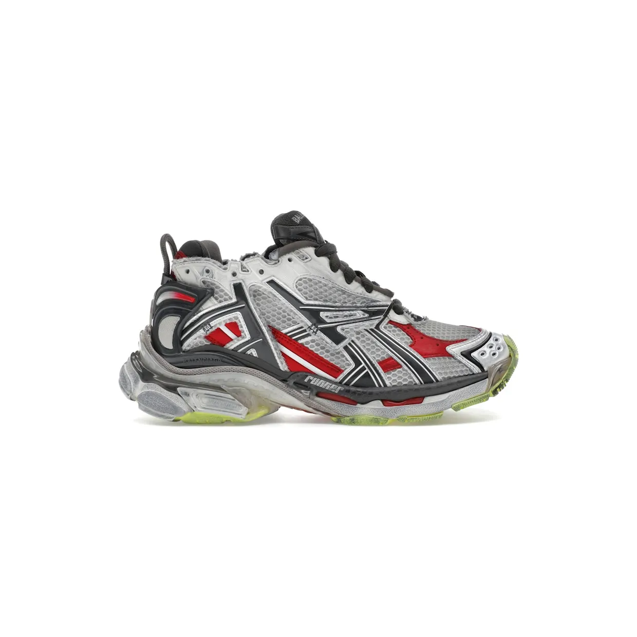 Balenciaga Runner Black White Red Neon Yellow (677403W3RB69167)