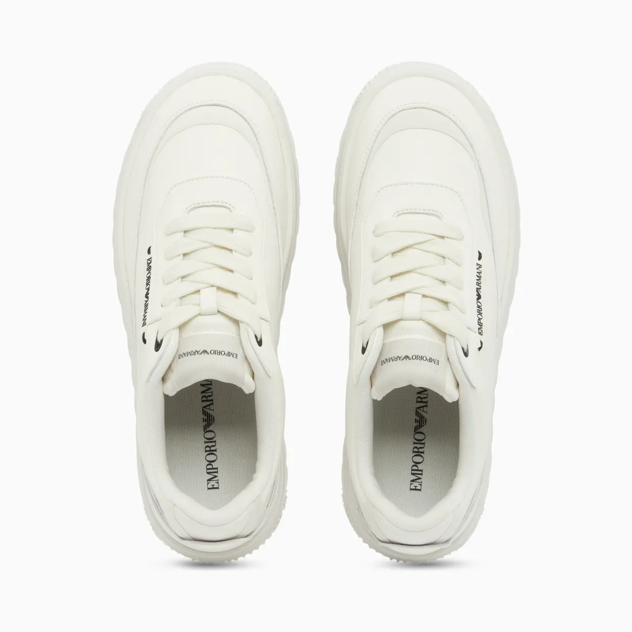 Armani Lace-Up Sneakers With A Textured Rubber Sole (EM006510-AF27353-U0003) (3)