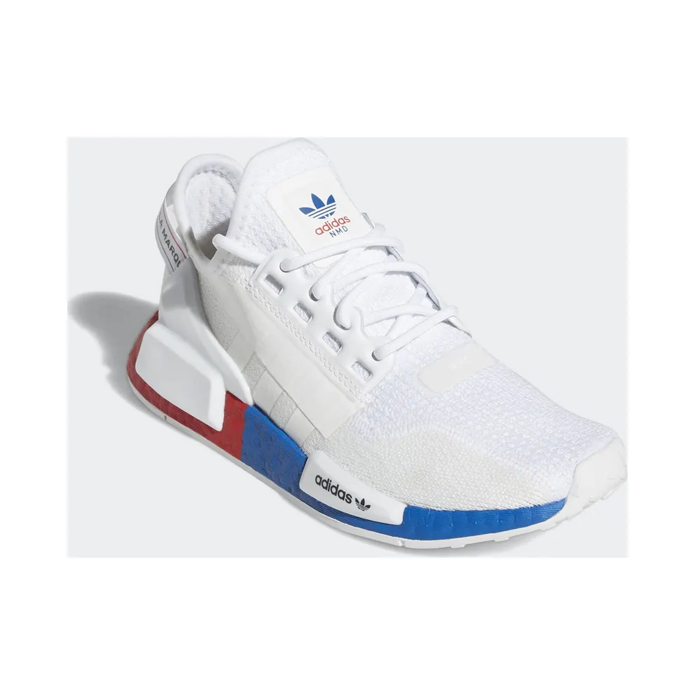 adidas NMD R1 V2 White Red Blue (GS) Cloud White/Crystal White/Lush Red (FX4150)