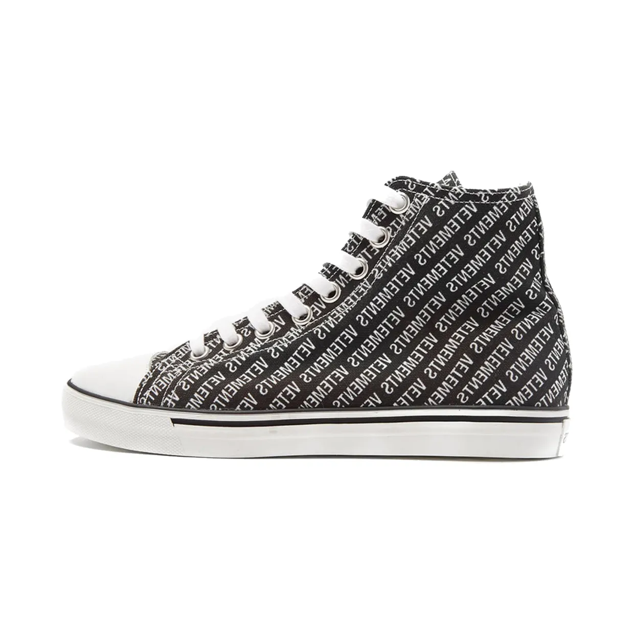 Vetements High Top Canvas All-Over Sneaker Black (2018) (VTCNV1)