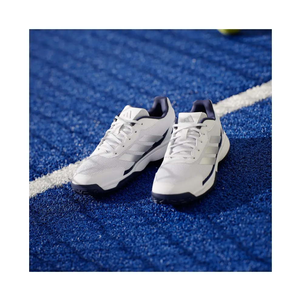 Adidas Crazyquick Kids Padel Cloud White / Silver Metallic / Dark Blue (JQ9273)