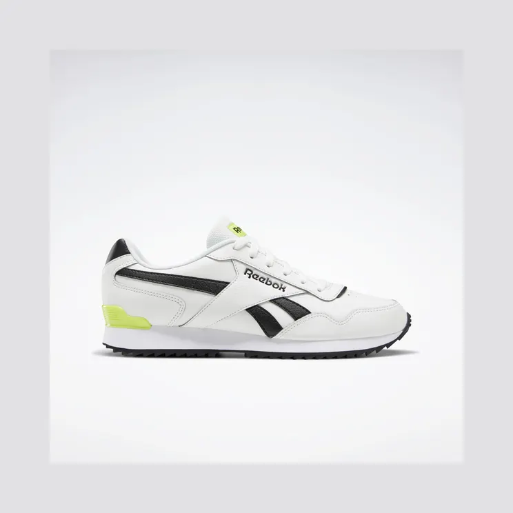Reebok Royal Glide Ripple Clip Pure Grey 1 / Core Black / Acid Yellow
