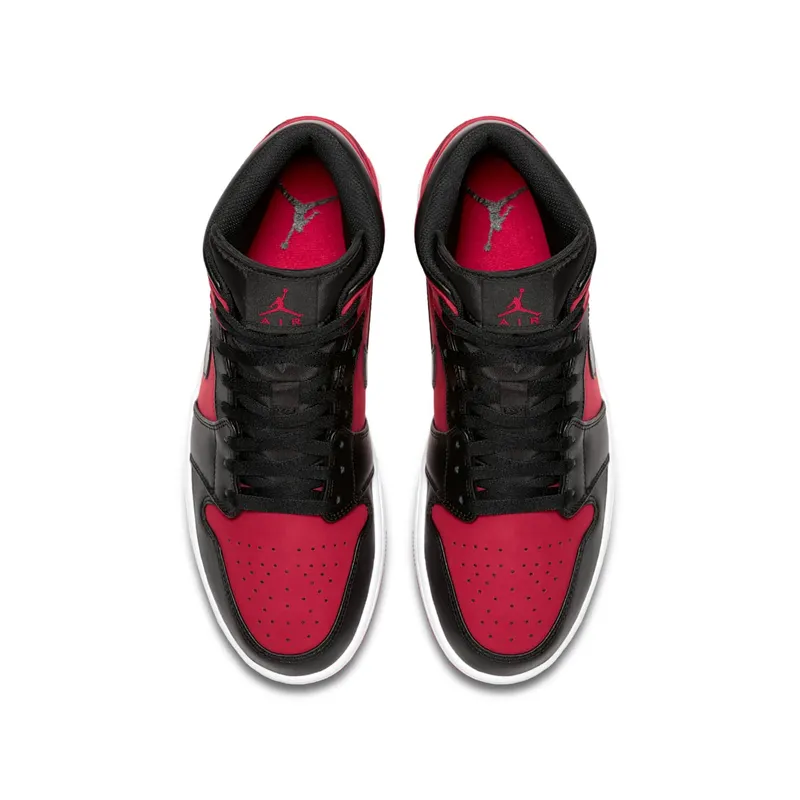 Jordan 1 Mid Gym Red Black (GS) Gym Red/Black-White (554725-610)