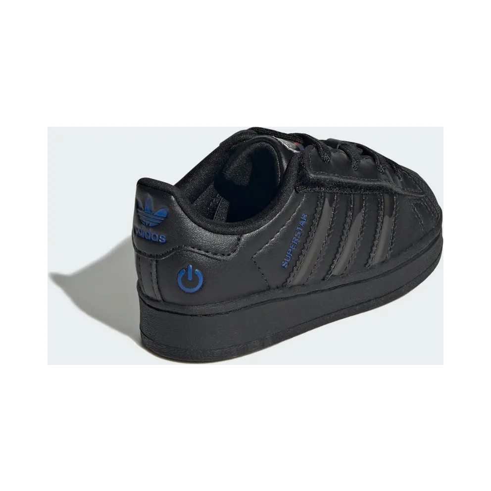 Adidas Superstar Led Lights Comfort Closure Elastic Lace Kids Core Black / Core Black / Preloved Violet (JS1295)