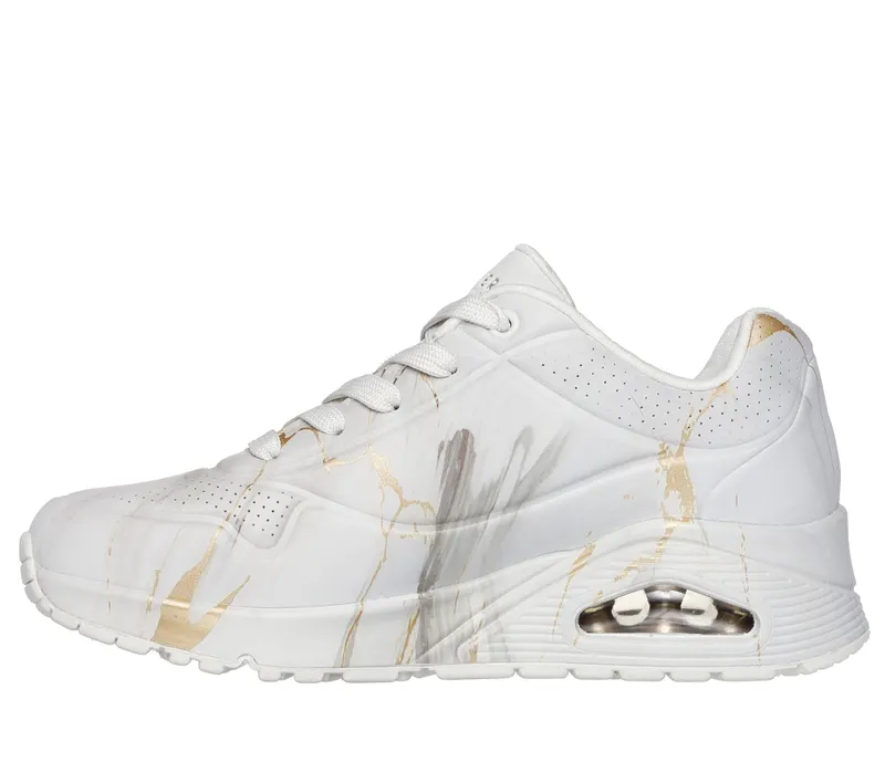 Skechers Uno – Marble Marvel – Off-White – “White” (155584 OFWT)