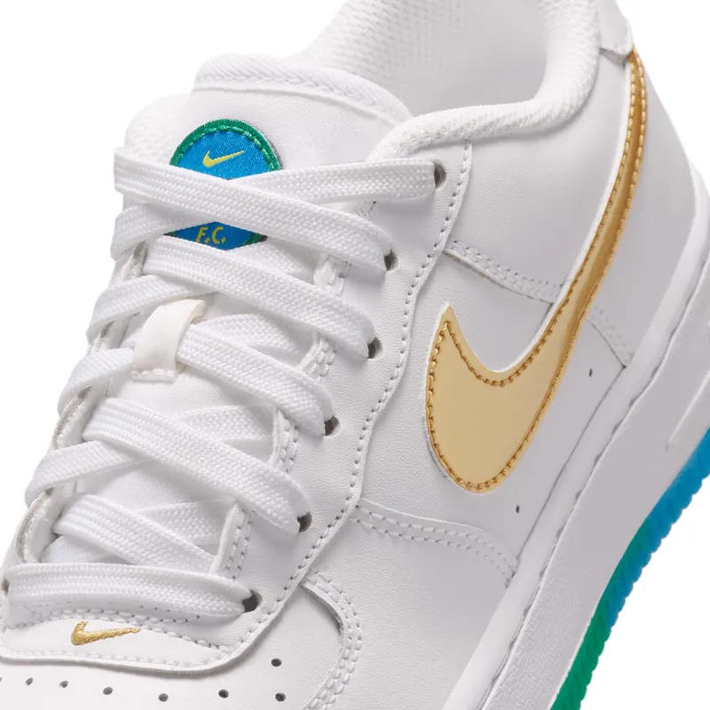 Nike Air Force 1 White/Soar/Sonic Yellow/Metallic Gold (IR3538-100)