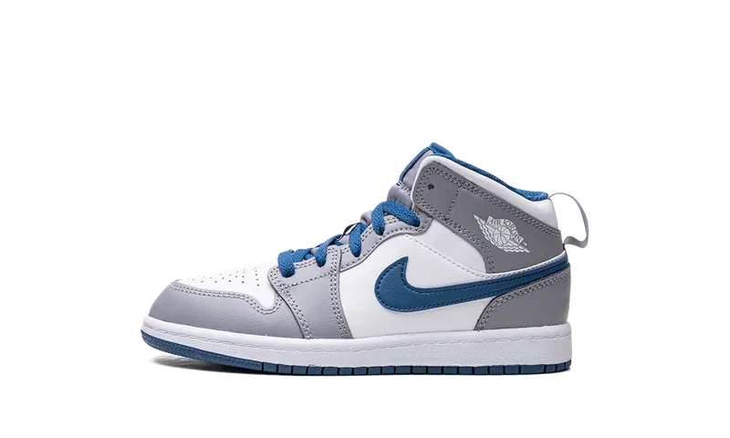 Jordan 1 Mid PS “Cement Grey / True Blue” (DQ8424-014)