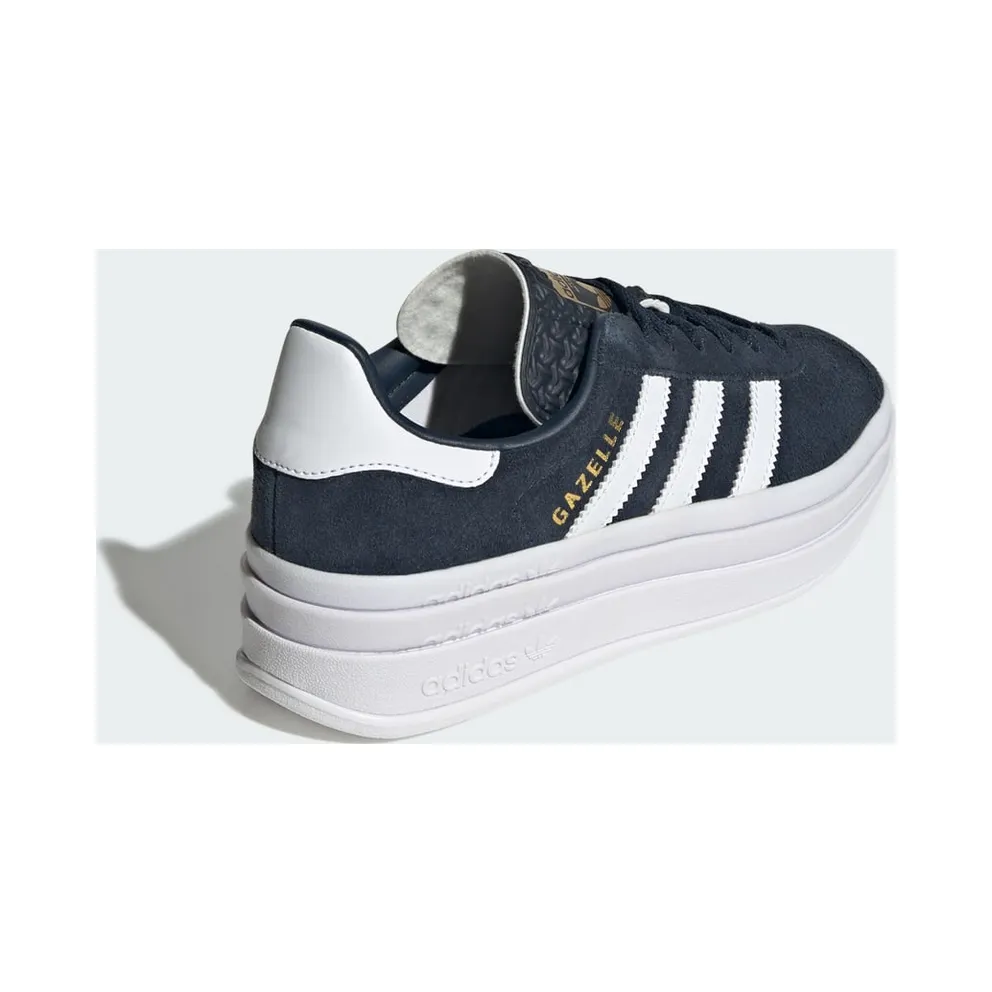Adidas Gazelle Bold Kids Aurora Ink / Cloud White / Gold Metallic (JQ7405)