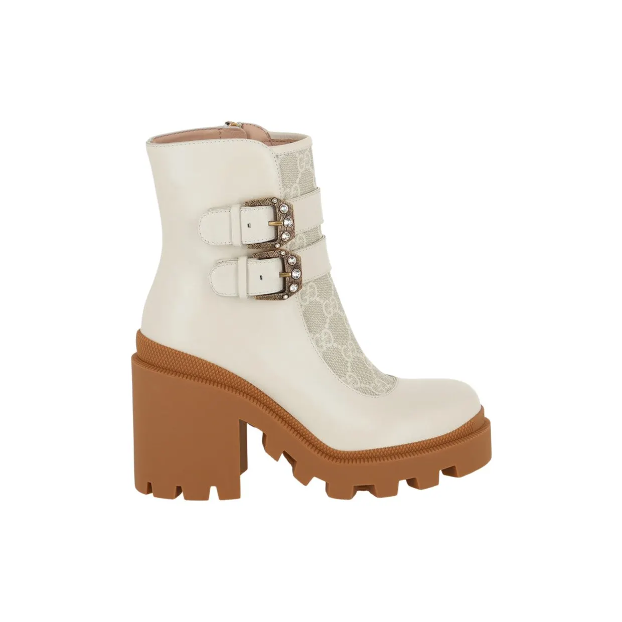 Gucci GG Supreme Ankle Accent Ankle Boots White (701100-UVV30-9078)