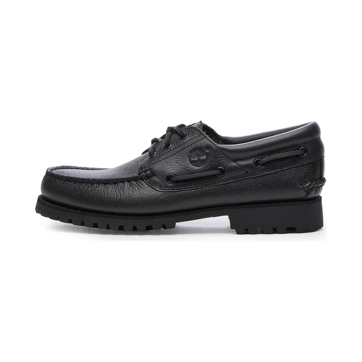 Timberland Handgenähter Timberland Authentic 3-Ösen-Bootsschuh in Black “Black (TB:0A2PDQ:ANI:080)” (TB0A2PDQANI)