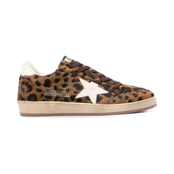 Golden Goose Ball Star mit Leopardenmuster “Brown” (GMF00117F008703)