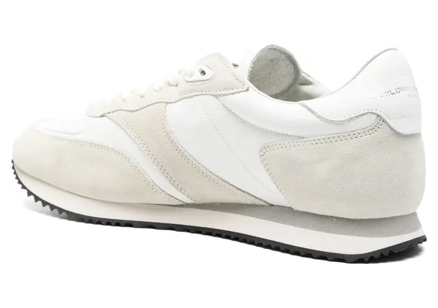 Philippe Model BLVille Panelled Logo-patch “White/Neutrals” (BVLU VD16) (2)