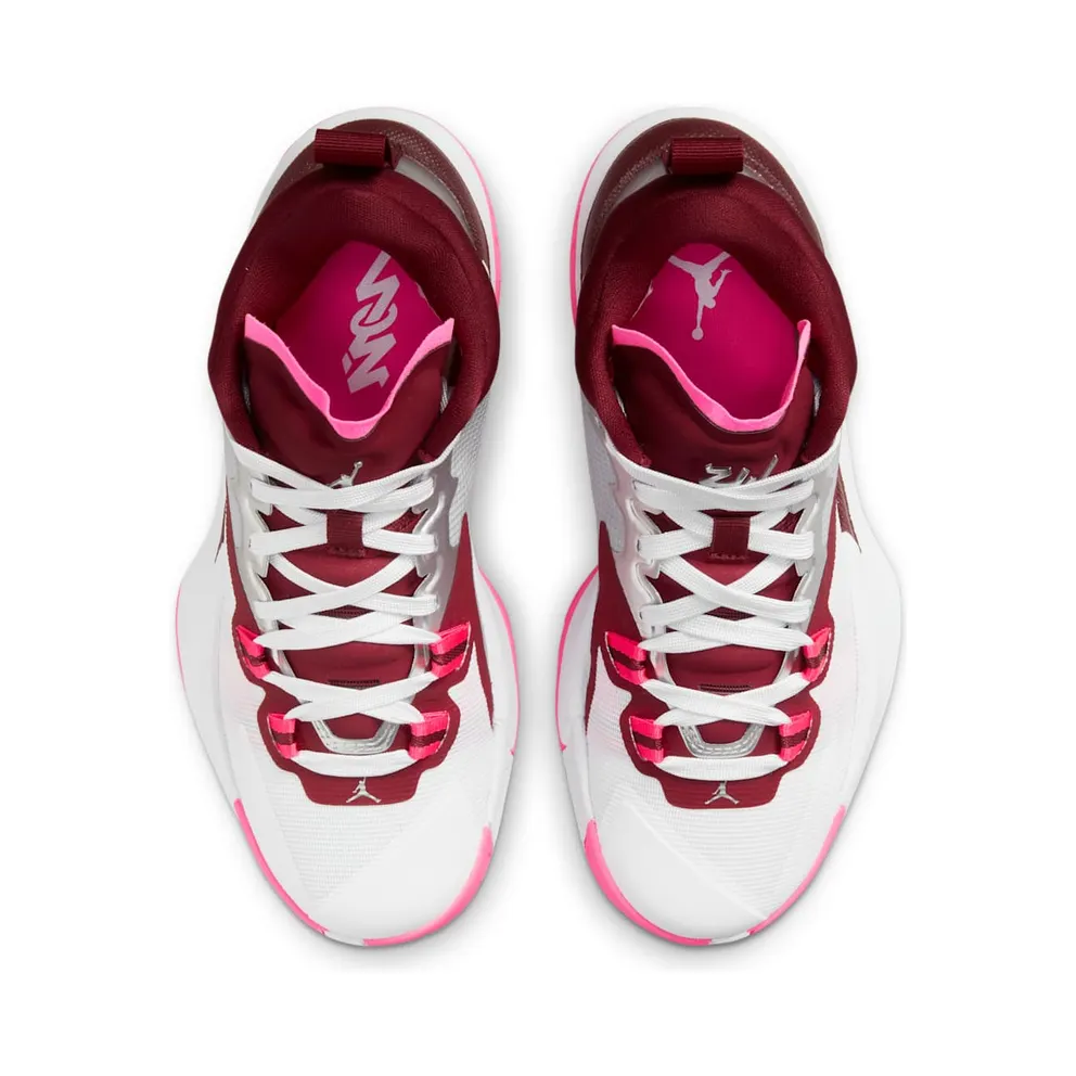 Jordan Zion 1 Marion (GS) “White / Hyper Pink / Dark Beetroot / Metallic Silver” (DA3131-100)