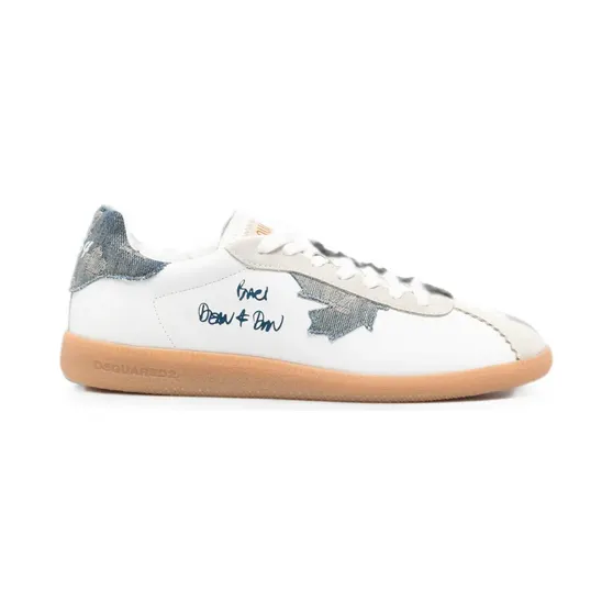 DSQUARED2 Rebel met denim patch en logo-print “White” (SNM046818909084)