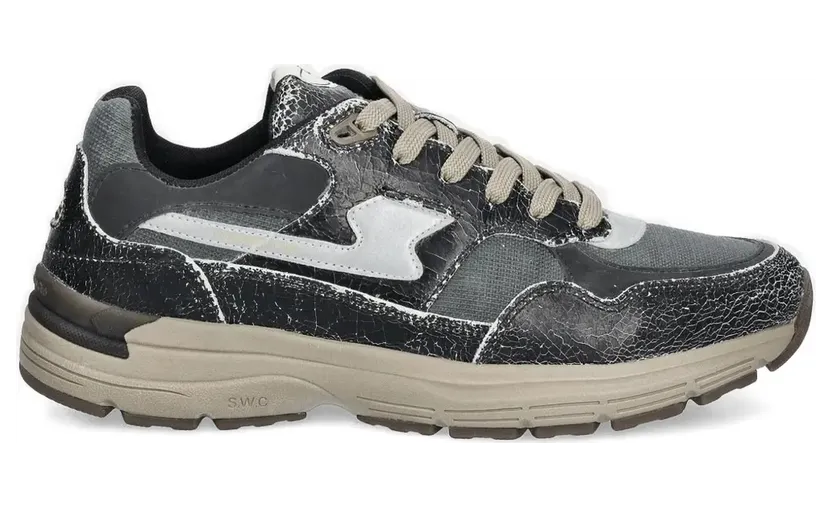 Stepney Workers Club van gebarsten leer “Grey” (YP03010)