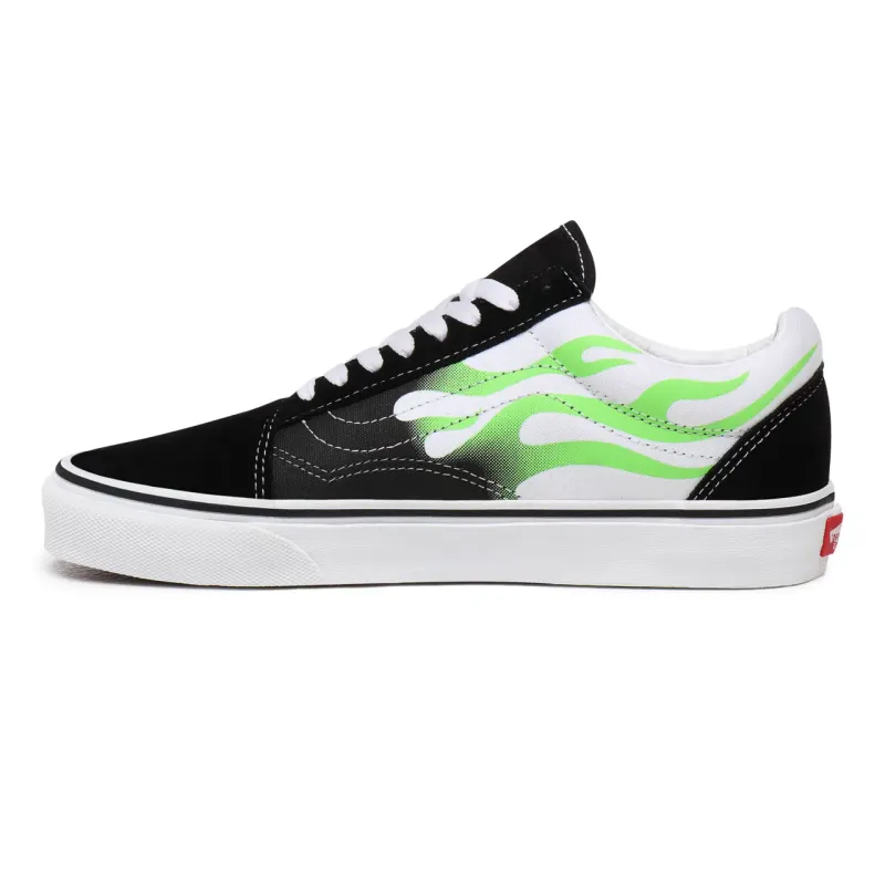 Vans Old Skool ‘Flame Black White’ Black/True White (VN0A4U3BXEY)