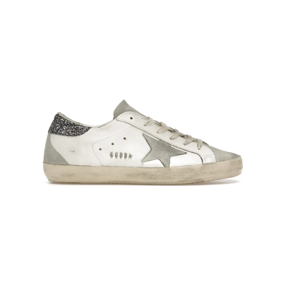 Golden Goose Super-Star White Dark Grey Glitter (GWF00102.F004108.11166)