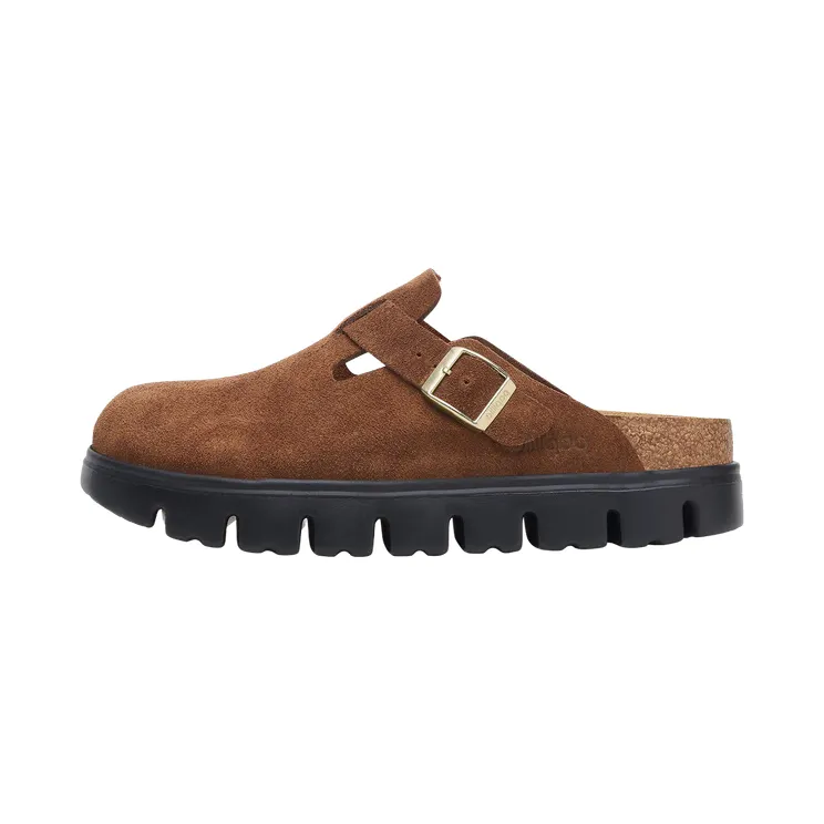 Birkenstock Boston Chunky Suede Leather “Dark Tea Black” (1028402)