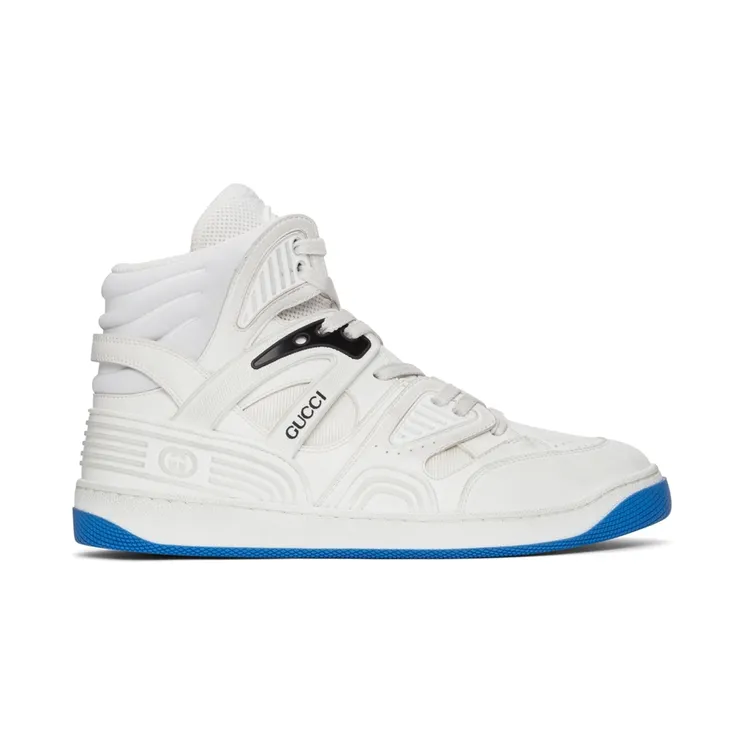 Gucci White Basket High-Top Sneakers (661301 2SHA0)