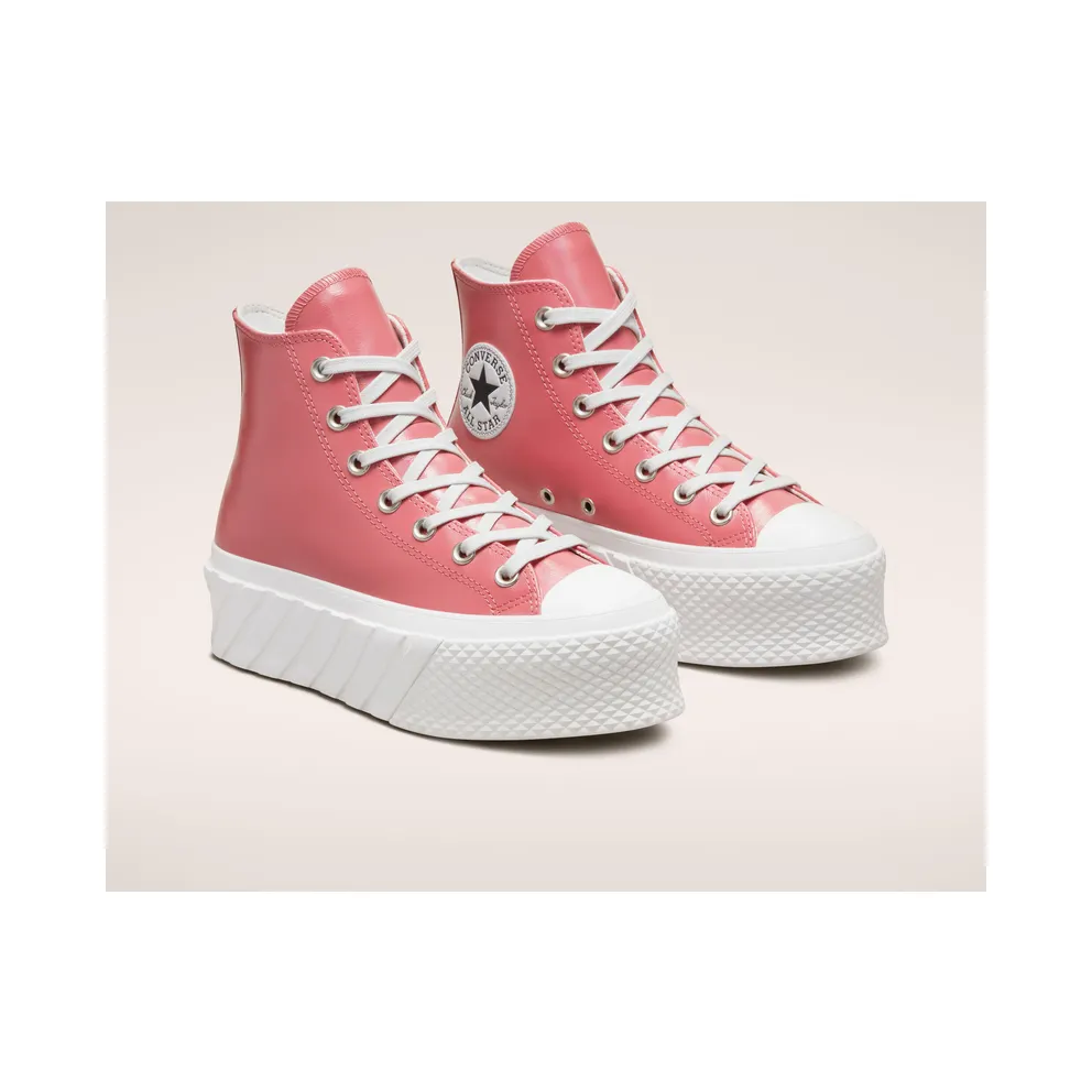 Converse Chuck Taylor All Star Lift 2X Platform Iridescent Leather Madder Pink/vintage White