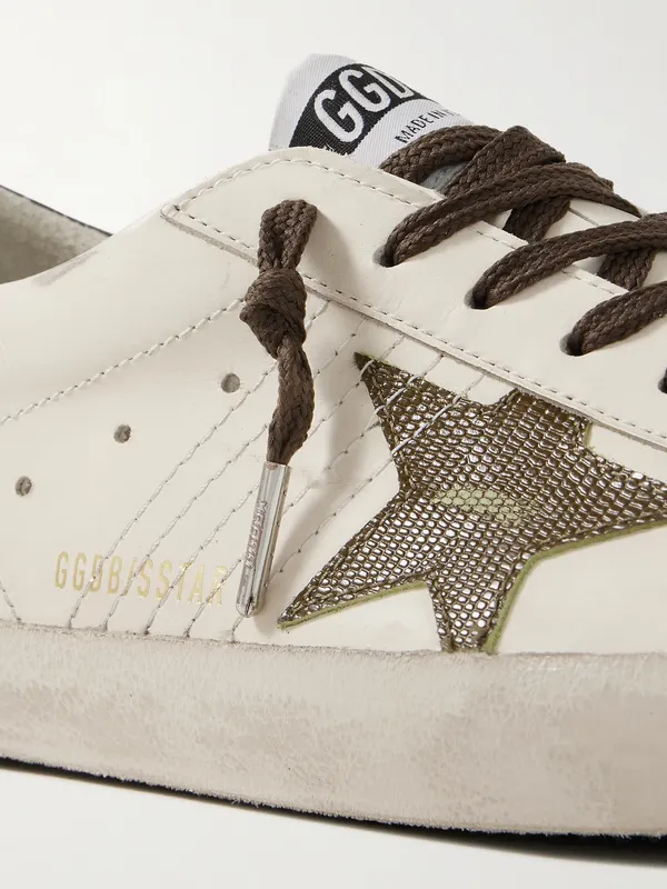 Golden Goose Super-Star Distressed Leather Sneakers White (GMF00101.F007516) (5)