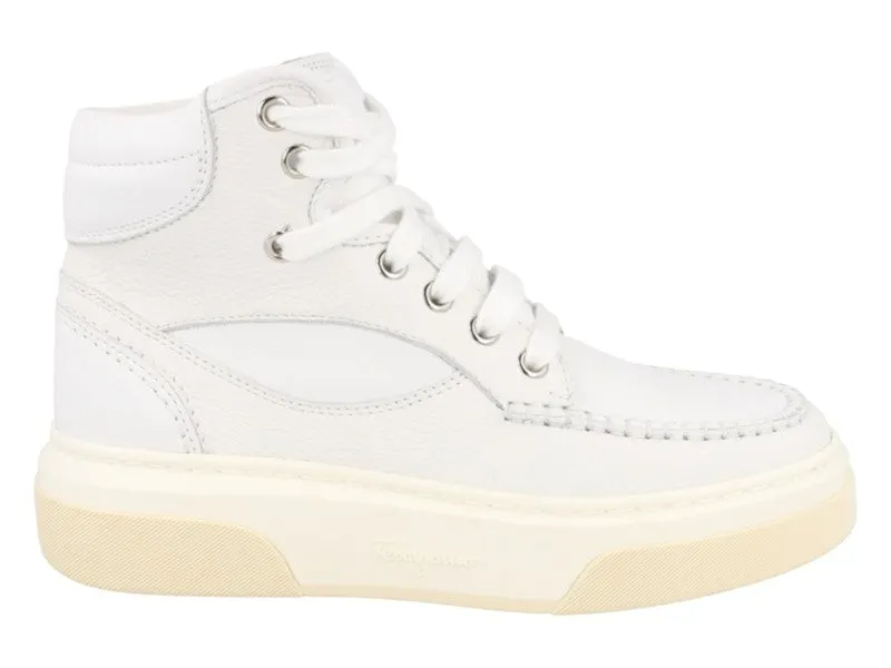Ferragamo Cassina High-Top Sneakers White (030345-758370-M)