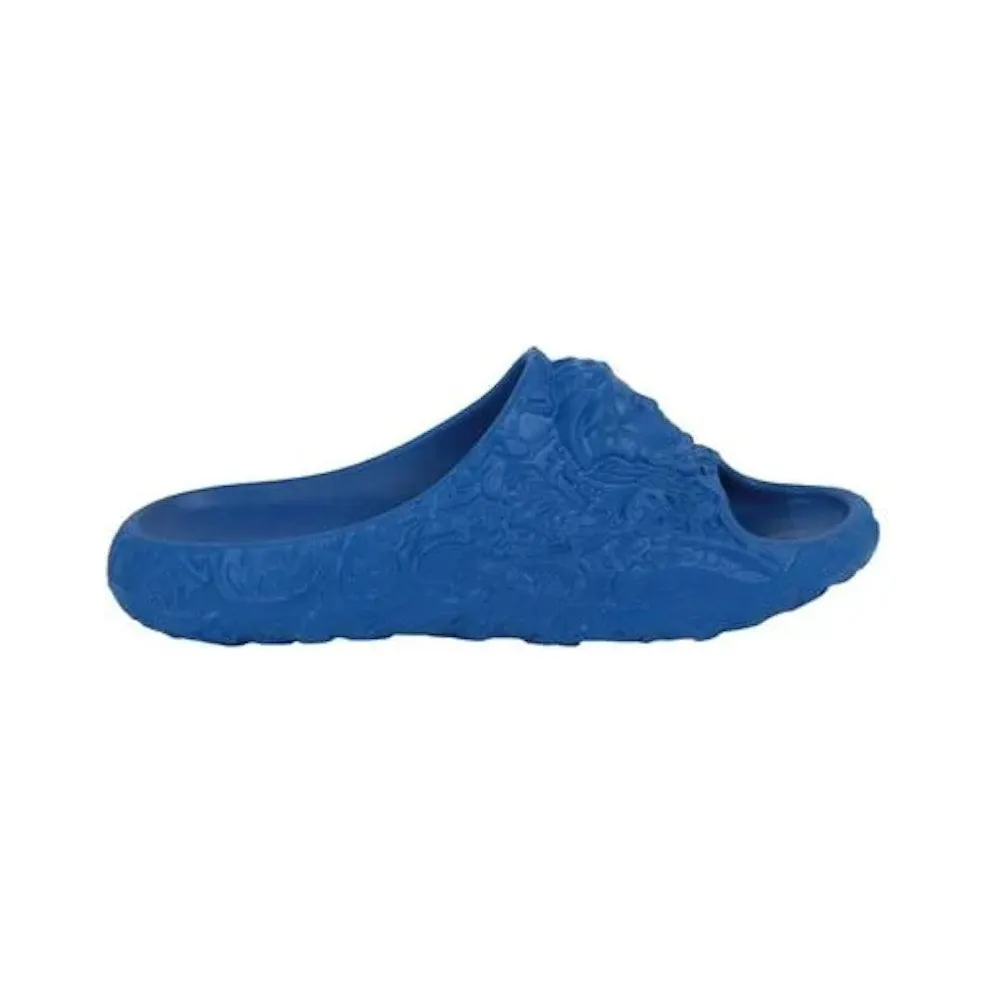 Versace Molded Barocco Pool Slide Royal Blue (1005746 1A03446 1U280)