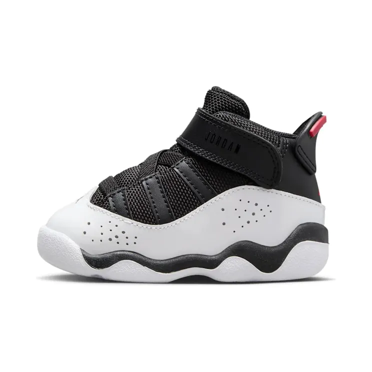 AIR Jordan RETRO 6 RINGS TD “Black / White / University Red” (323420-067)
