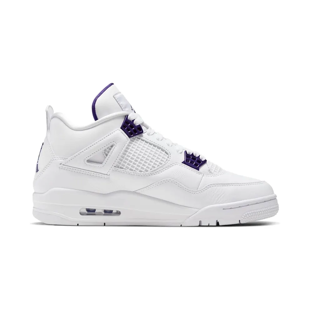 Jordan 4 Retro Metallic Purple White/Metallic Silver-Court Purple (CT8527-115)