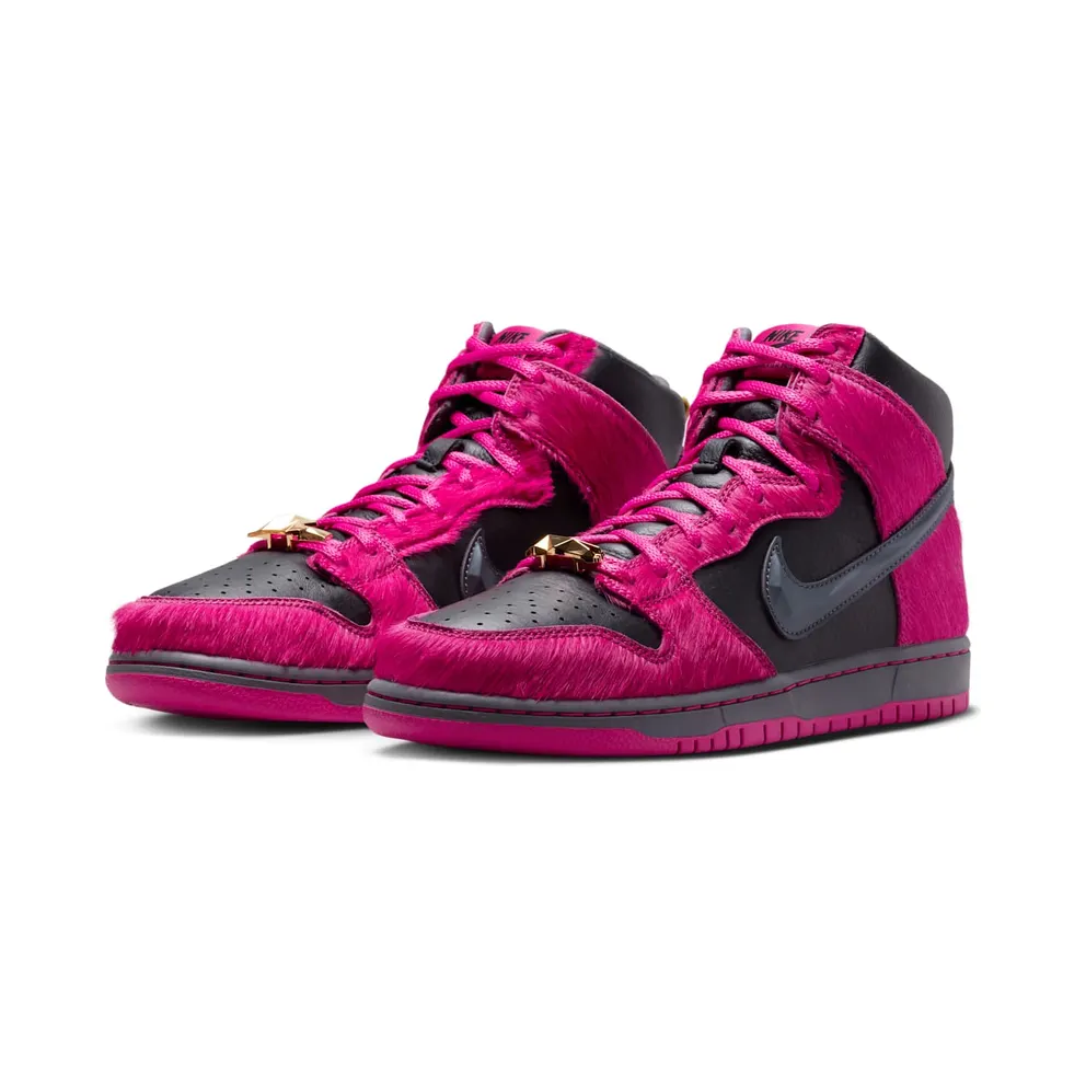 Nike SB Dunk High x Run The Jewels Active Pink/Metallic Gold/Black (DX4356-600)