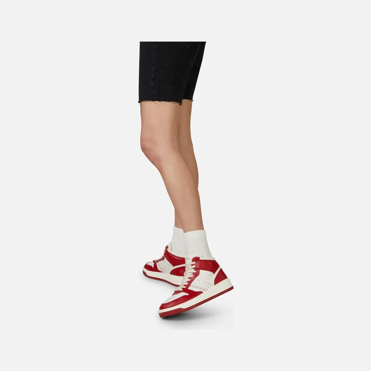 Sneakers Hogan H630 High Top White Red (HXW6300EU40R37958X) (6)