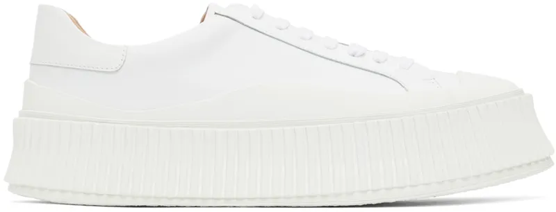 Jil Sander White Leather Platform (JI32535A_12281)