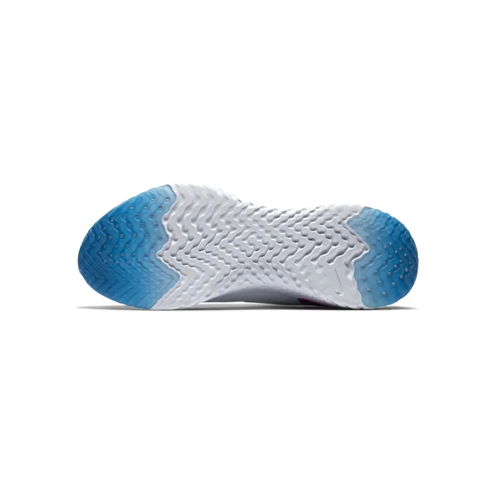 Nike Epic React Flyknit White Racer Blue Pink Blast White/White-Racer Blue-Pink Blast (AQ0067-101)