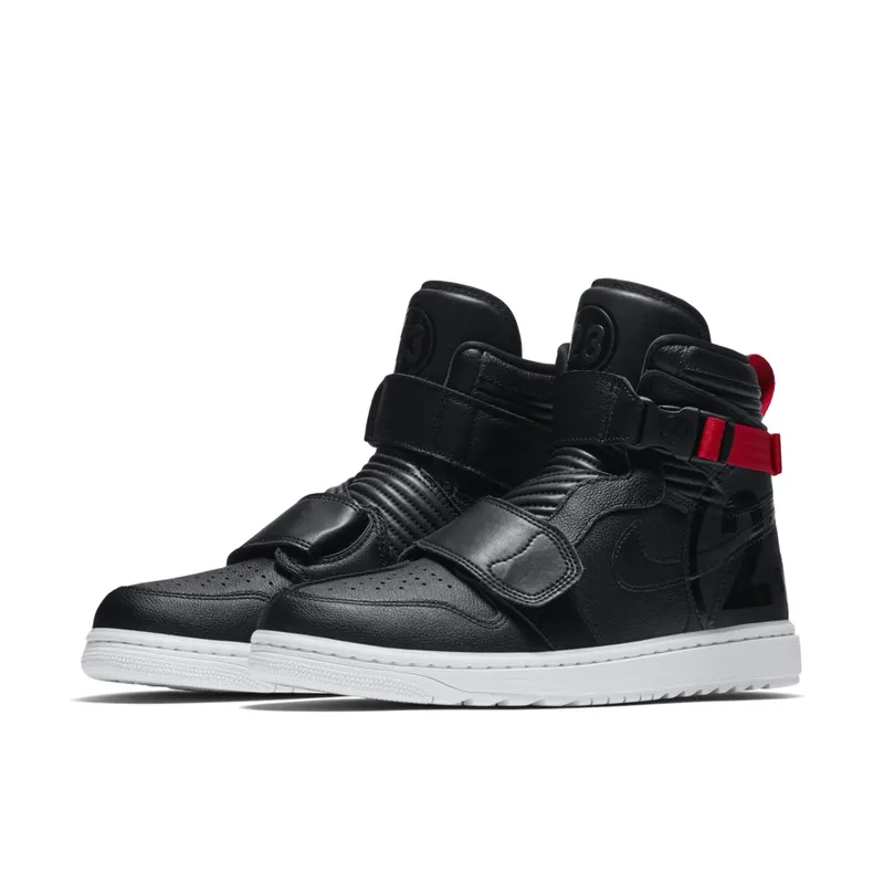 Jordan 1 Moto Black Black/Black-Gym Red (AT3146-001)