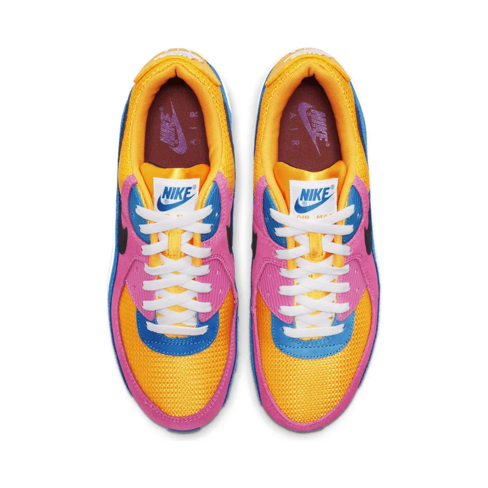 Nike Air Max 90 Multicolor Suede Yellow/Blue-White (CJ0612-700)