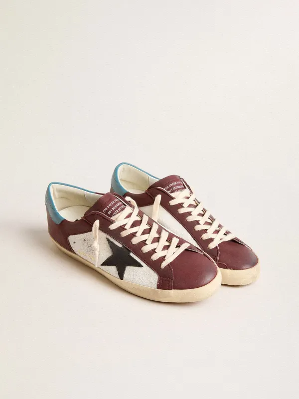 Golden Goose Men’S Super-Star In Crackle Leather With Brown Star And Teal Heel Tab (GMF00103.F006207.82716) (2)